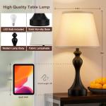 Touch Table Lamps Set of 2 with USB Ports