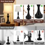 Touch Table Lamps Set of 2 with USB Ports