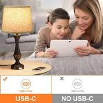 Seealle Touch Lamps Set with USB Ports - 2 Pack
