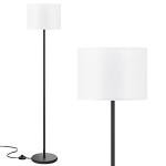 Sleek Floor Lamp with White Shade and Foot Switch