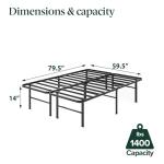 Zinus Rumi 14in Queen Metal Bed Frame