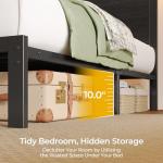 Rolanstar Full Size Bed Frame with LED Lights