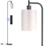 Dimmable Floor Lamp with Remote and Linen Shade