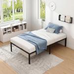 Jet Metal Twin Bed Frame with Storage, Easy Assembly