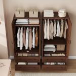 GarveeHome 72" Wooden Wardrobe Closet with Drawers