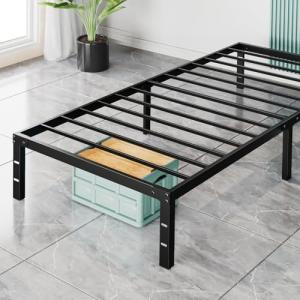 Sweetcrispy Heavy Duty Twin Bed Frame with Storage