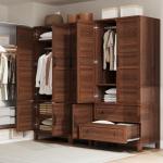 GarveeHome 72" Wooden Wardrobe Closet with Drawers