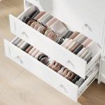 VOWNER 71" Wardrobe Closet with Drawers and Mirror