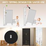 Stylish Black Metal Wardrobe with Adjustable Shelf