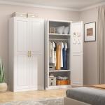 UNICOLY 71'' Wardrobe Closet with Hanging Rod