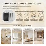 Stylish Black Metal Wardrobe with Adjustable Shelf