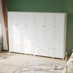 VOWNER 71" Wardrobe Closet with Drawers and Mirror