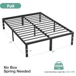Sweetcrispy Full Metal Bed Frame with Underbed Storage