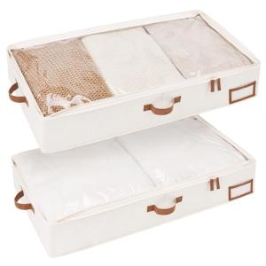 Under Bed Storage Bins with Handles, 2 Pack