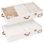 Under Bed Storage Bins with Handles, 2 Pack