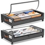 Under Bed Storage Containers with Wheels, 2-Pack