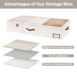 Under Bed Storage Bins with Handles, 2 Pack