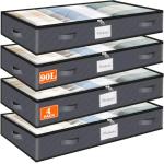 SpaceWhisper 90L Under Bed Storage Bins - 4 Pack