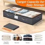 SpaceWhisper 90L Under Bed Storage Bins - 4 Pack