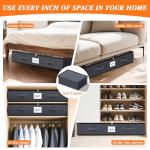 SpaceWhisper 90L Under Bed Storage Bins - 4 Pack