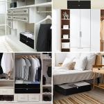 Fixwal Black Underbed Storage Bags - 2 Pack