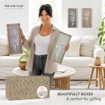 3D Wooden Floral Wall Art Decor Set of 4