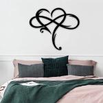 Infinity Heart Metal Wall Art for Bedroom
