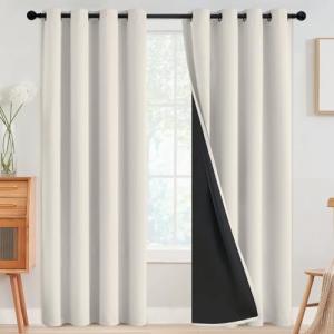 Blackout Curtains for Bedroom, 52 x 84 Inch, 2 Panels