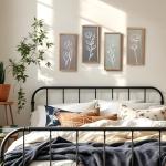 3D Wooden Floral Wall Art Decor Set of 4