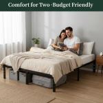 Full Size Metal Bed Frame with Storage Space