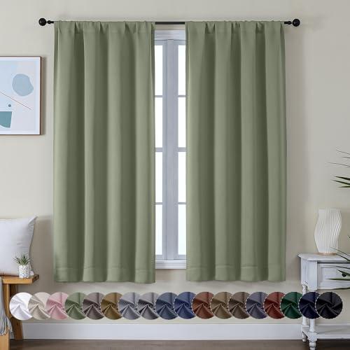 Ava Sage Green Blackout Curtains - 2 Panels