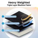 Blackout Curtains for Bedroom, 52 x 84 Inch, 2 Panels