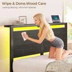 Rolanstar Full Size Bed Frame with LED Lights