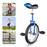 AW 16" Inch Wheel Unicycle Leakproof Butyl Tire Wheel Cycling Outdoor Sports Fitness Exercise Health Blue