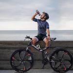 Omelaza 26 ich Folding Mountain Bike, 21 Speed High Carbon Steel Mountain Bike for Adults with 27 Inches Durable Tires