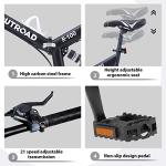 Omelaza 26 ich Folding Mountain Bike, 21 Speed High Carbon Steel Mountain Bike for Adults with 27 Inches Durable Tires