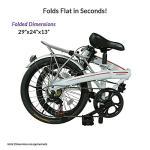 Xspec 20" 7 Speed Folding Compact City Commuter Bike, White (NOT an Electric Bike)