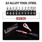 WINFAVO Bike Repair Tool Kit with Mini Pump & 10 Magnetic Bits - Alloy Multitool for Bicycle, MTB, Road Cycling - Portable Multifunction Tool Set Include Tire Inflator for Presta/Schrader Valves