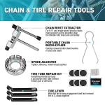 DURATECH 31 Pieces Bicycle Tool Kit, Complete Bike Repair Kit with Storage Box, Mountain Bike Repair Tools, for Mountain, Road, and Park Bicycle with Chain Riveter, Tire Levers, Crank Puller