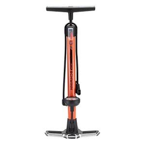 Schwinn Air Center Plus Floor Pump, For Mountain, Cruiser and Electric Bikes, 120 PSI, Soft Grip Handle, with Sports Ball Needle and Dual Head for Schrader and Presta Valves, Manual Air Pump