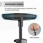 Hycline Bike Floor Pump: Bicycle Tire Pump 160 PSI High Pressure - Air Pumps with Presta and Schrader Valve - Inflator for MTB BMX Tires, Balls, Balloons, Inflatables (Black)