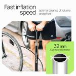 Bike Pump with Gauge - Floor Bike Pumps for Road & Mountain Bikes, Presta & Schrader Valve, 160 PSI, 2-Inch Dial, Includes Needle & Ball Adapters, Foldable Footrest, Angle Adapter