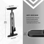 Hycline Bike Floor Pump: Bicycle Tire Pump 160 PSI High Pressure - Air Pumps with Presta and Schrader Valve - Inflator for MTB BMX Tires, Balls, Balloons, Inflatables (Black)