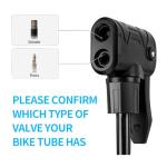 NUWAB Mini Bike Pump with Gauge, 10 Inch Portable Hand Bicycle Pump, 100PSI, Support Shrader and Presta, Fast Air Out Ball Pump, Work with All Bikes and Balls, Swimming Ring