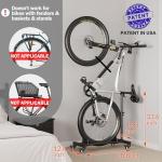 Sttoraboks Vertical Bike Stand, Freestanding Bike Rack Garage Storage Upright Bicycle Floor Stand Indoor Bike Holder with Adjustable Height for Garage & Apartment - for Wheels Sizes up to 29”