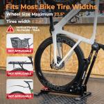 ROCKBROS Bike Stand 2-in-1 Vertical & Horizontal Bike Stand Floor Foldable Adjustable Bike Parking Rack for 24" -27.5" Mountain Road Bike Indoor Storage Garage