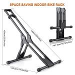 CHEPARK Bike Floor Stand Rack- Indoor Bike Stand for Garage/Home - Bike Storage Bicycle Parking Rack Fit 20”-29” Mountain Road Bikes (1 Bike Rack)