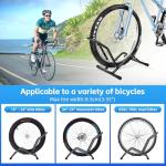 BEISHI Bike Floor Stand Indoor Bike Stand for Garage/Home,Adjustable Bicycle Parking Stand Fit for 16"-29" Wheel Mini/Mountain/Road Bikes Heavy Duty Metal