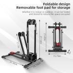 ROCKBROS Bike Stand 2-in-1 Vertical & Horizontal Bike Stand Floor Foldable Adjustable Bike Parking Rack for 24" -27.5" Mountain Road Bike Indoor Storage Garage