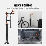 VEVOR Bike Repair Stand, 4-Leg Steel Bicycle Repair Stand, 42.5"-74.8" Adjustable Height Bike Maintenance Work Stand with Magnetic Tool Tray, Foldable Bike Service Stand for Home, Shop (Max 80 Pounds)